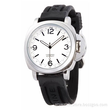 High-quality stainless steel case metal watches in silicone strap, Japan quartz movement, 3ATM